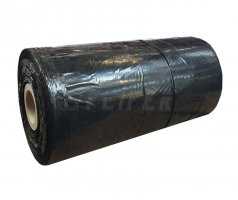 Fólie PE 1330 x 0,09 mm jednoduchý návin, černá, recyklát